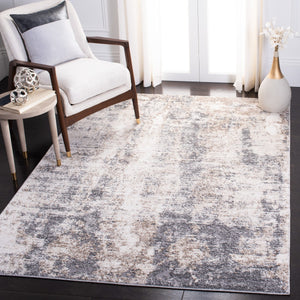 Aston 700 Aston 713 Contemporary Power Loomed 100% Polypropylene Friese Rug Ivory / Grey