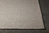 Chandra Rugs Aspen Wool + 10% Cotton Hand-Woven Contemporary Rug Silver/Beige 7'9 x 10'6