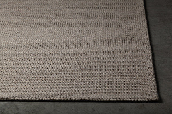 Chandra Rugs Aspen Wool + 10% Cotton Hand-Woven Contemporary Rug Taupe/Beige 7'9 x 10'6