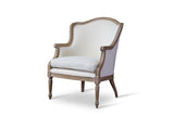 Baxton Studio Charlemagne Traditional French Accent Chair-Oak