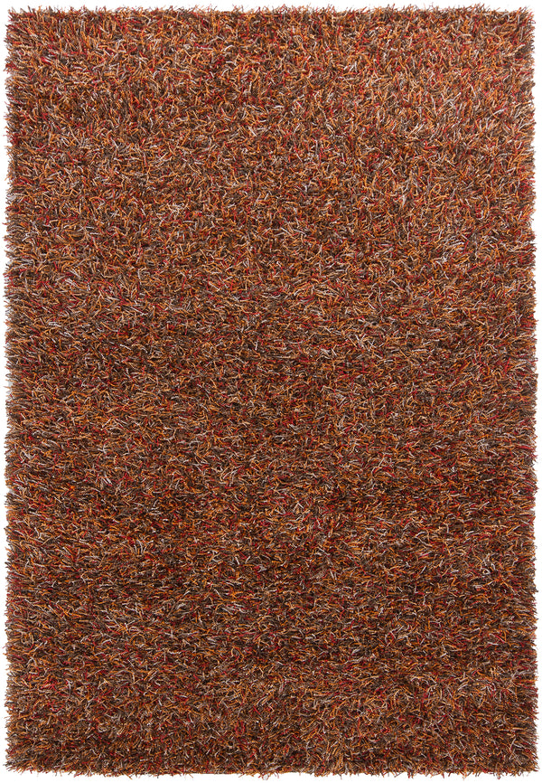 Chandra Rugs Astrid 100% Polyester Hand-Woven Contemporary Rug Red/Orange/Brown/Grey/Black 9' x 13'