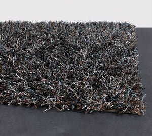 Chandra Rugs Astrid 100% Polyester Hand-Woven Contemporary Rug Brown/Blue/Grey/Black 9' x 13'