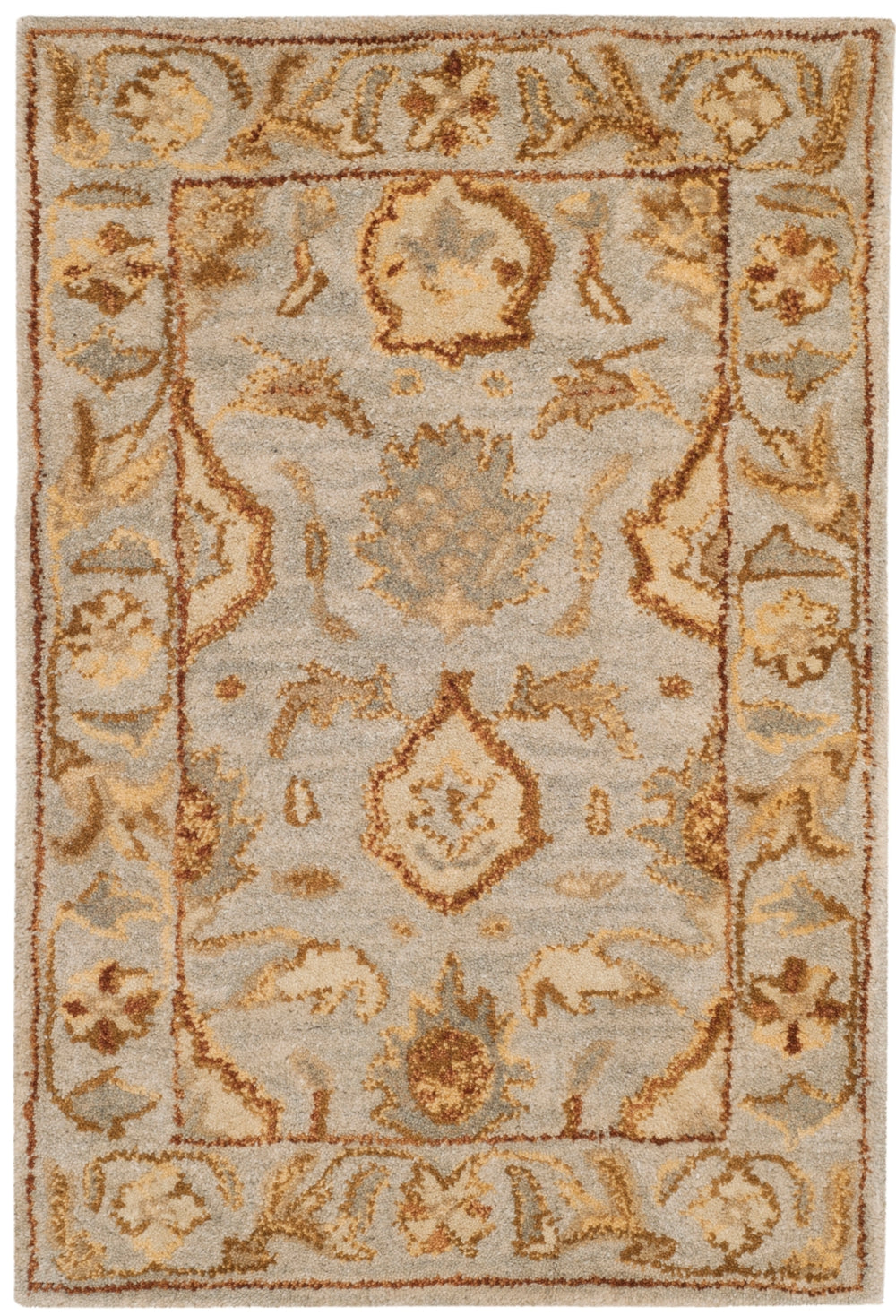 Antiquity 60 Hand Tufted Wool Pile Rug in Light Grey 9ft x 12ft