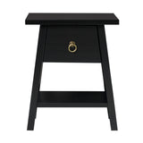 Walker Edison Antheia Modern/Contemporary Japandi Bedside Table with Pull-Ring ATB20NSBLWP