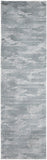 Atwell Contemporary Abstract Dot Rug, Teal Blue/Silver Gray, 3ft x 8ft, Runner
