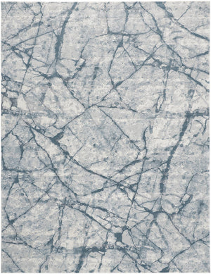 Atwell Contemporary Marbled Rug, Teal Blue/Gray, 10ft x 13ft Area Rug