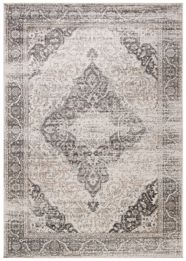 Atlas 939 Transitional Power Loomed 100% Viscose Rug Ivory / Beige