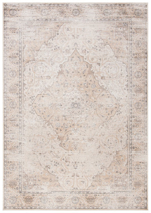 Atlas 948 Transitional Power Loomed 100% Viscose Rug Ivory / Beige