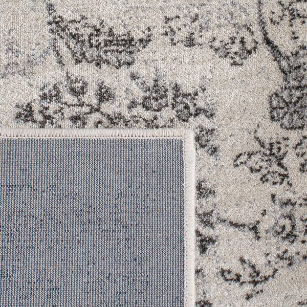 Atlas 965 Transitional Power Loomed 100% Viscose Rug Ivory / Grey