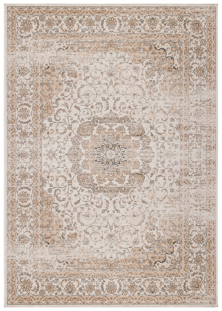 Atlas 972 Transitional Power Loomed 100% Viscose Rug Ivory / Beige