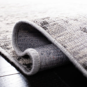 Atlas 975 Transitional Power Loomed 100% Viscose Rug Charcoal / Grey