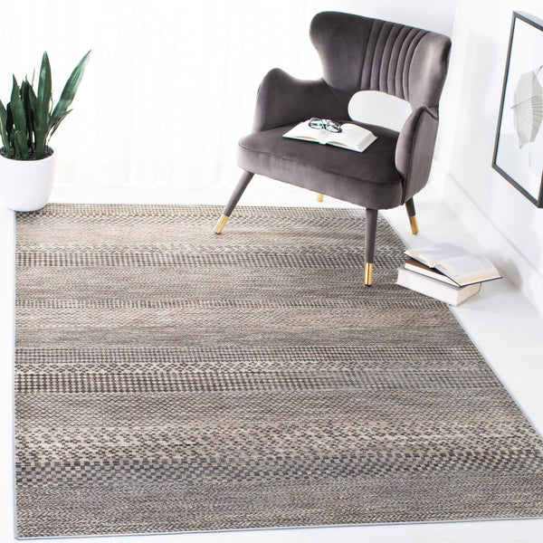 Atlas 978 Transitional Power Loomed 100% Viscose Rug Ivory / Beige