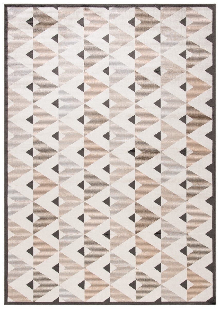 Atlas 980 Transitional Power Loomed 100% Viscose Rug Ivory / Beige