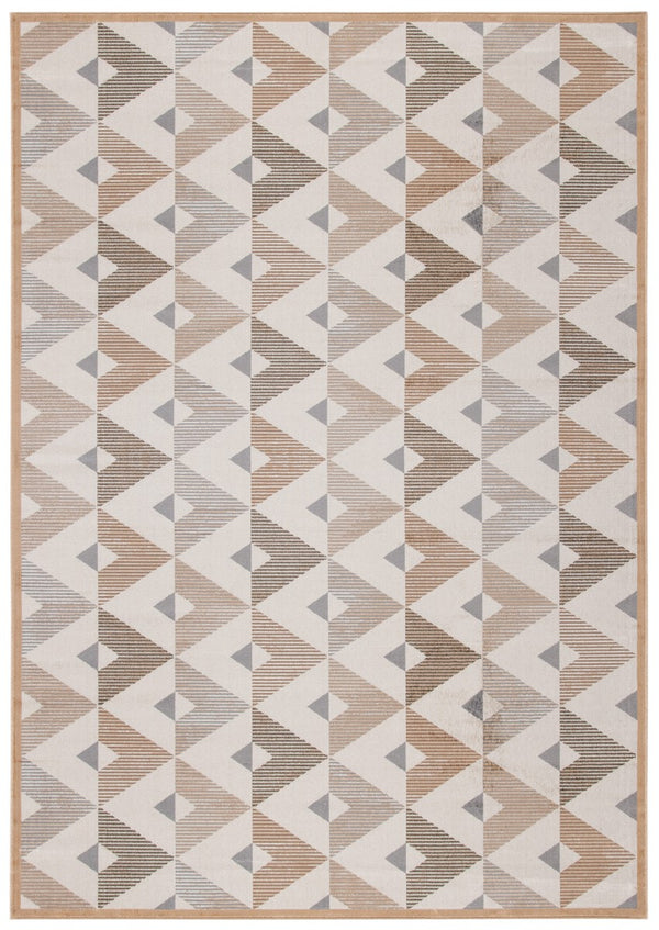 Atlas 980 Transitional Power Loomed 100% Viscose Rug Beige / Grey