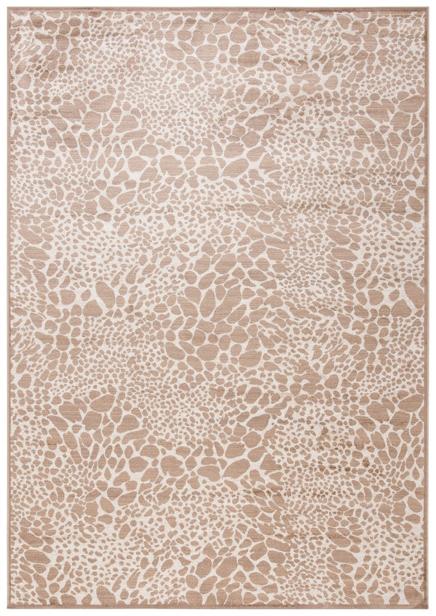 Atlas 985 Transitional Power Loomed 100% Viscose Rug Camel / Stone