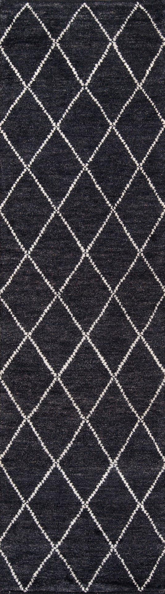 Momeni Atlas ATL-5 Hand Knotted Transitional Geometric Indoor Area Rug Charcoal 9'6" x 13'6" ATLASATL-5CHR96D6