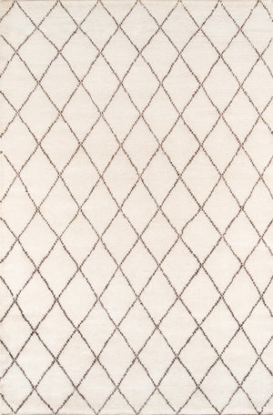 Momeni Atlas ATL-5 Hand Knotted Transitional Geometric Indoor Area Rug Ivory 9'6" x 13'6" ATLASATL-5IVY96D6