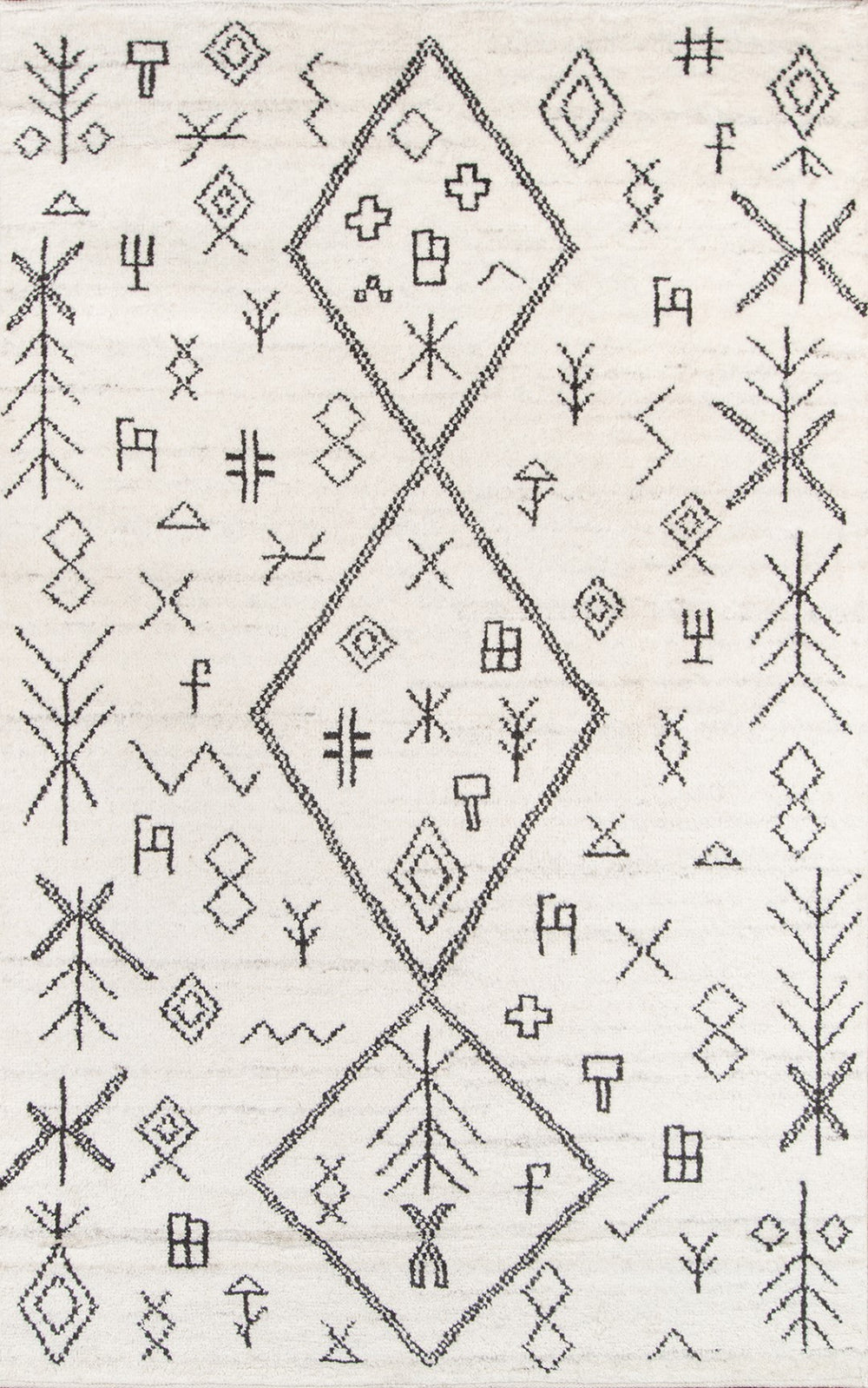 Momeni Atlas ATL-7 Hand Knotted Transitional Moroccan Indoor Area Rug Natural 9'6" x 13'6" ATLASATL-7NAT96D6