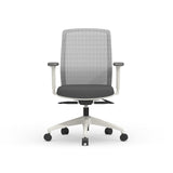 Antoine Office Chair in Gray with White Components