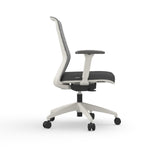 Antoine Office Chair in Gray with White Components