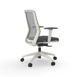 Antoine Office Chair in Gray with White Components