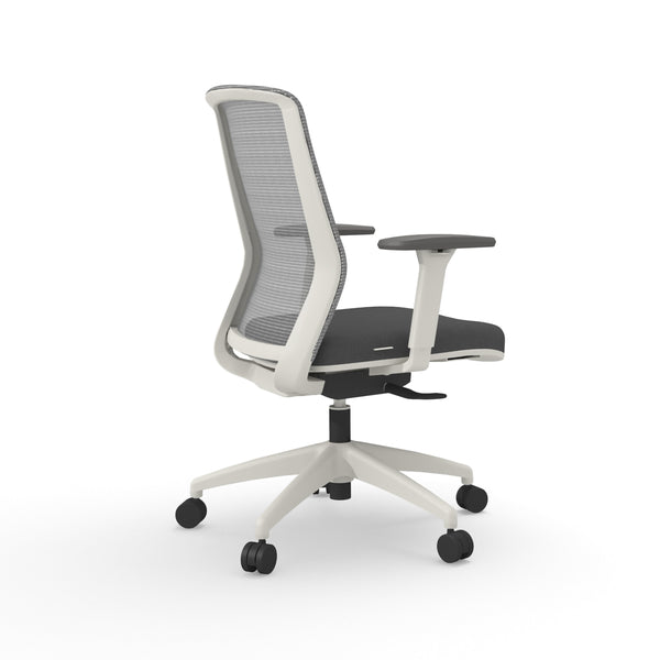 Antoine Office Chair in Gray with White Components