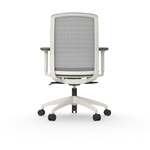 Antoine Office Chair in Gray with White Components