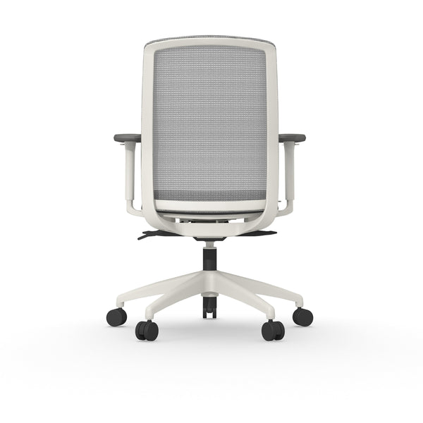 Antoine Office Chair in Gray with White Components