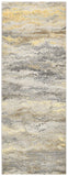 Aura Modern Variegated, Gold/Cloudy Gray, 2ft - 10in x 7ft - 10in, Runner