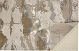 Aura Modern Marbled Rug, Beige/Gold/Gray, 8ft x 11ft Area Rug