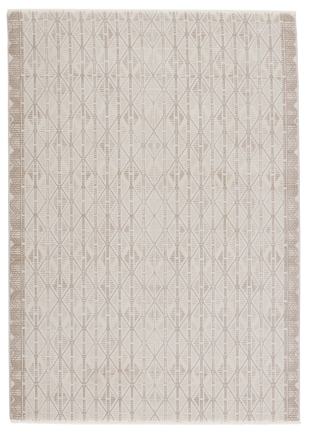 Jaipur Living Ozias Trellis Cream/ Light Brown Area Rug (9'6"X12'6")