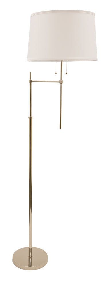 Averill Adjustable Floor Lamp with Offset Arm in Polished Nickel