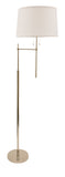 Averill Adjustable Floor Lamp with Offset Arm in Polished Nickel