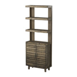 Legends Furniture Fully Assembled 78 Inch Bookcase with Storage Cabinets AV3975.CHR