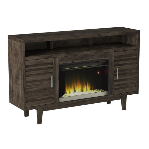 Legends Furniture Fully Assembled TV Stand for 65 Inch TV with Electric Fireplace Included AV5201.CHR