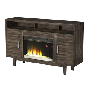 Legends Furniture Fully Assembled TV Stand for 65 Inch TV with Electric Fireplace Included AV5201.CHR