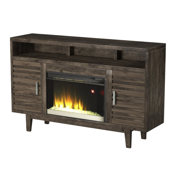 Legends Furniture Fully Assembled TV Stand for 65 Inch TV with Electric Fireplace Included AV5201.CHR