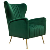 Ava Chair in Emerald Green Velvet w/ Gold Leg by Diamond Sofa