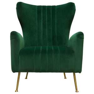 Ava Chair in Emerald Green Velvet w/ Gold Leg by Diamond Sofa