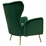 Ava Chair in Emerald Green Velvet w/ Gold Leg by Diamond Sofa