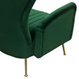 Ava Chair in Emerald Green Velvet w/ Gold Leg by Diamond Sofa