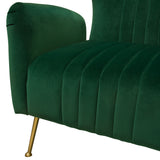 Ava Chair in Emerald Green Velvet w/ Gold Leg by Diamond Sofa