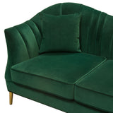 Ava Sofa in Emerald Green Velvet w/ Gold Leg by Diamond Sofa