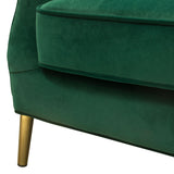 Ava Sofa in Emerald Green Velvet w/ Gold Leg by Diamond Sofa