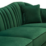 Ava Sofa in Emerald Green Velvet w/ Gold Leg by Diamond Sofa