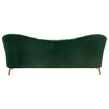 Ava Sofa in Emerald Green Velvet w/ Gold Leg by Diamond Sofa