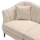 Ava Sofa in Sand Linen Fabric w/ Gold Leg by Diamond Sofa