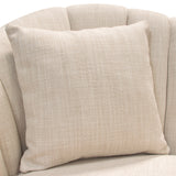 Ava Sofa in Sand Linen Fabric w/ Gold Leg by Diamond Sofa