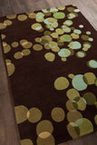 Chandra Rugs Avalisa 100% Wool Hand-Tufted Contemporary Rug Green/Brown/Blue 7'9 x 10'6