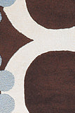 Chandra Rugs Avalisa 100% Wool Hand-Tufted Contemporary Rug Brown/White/Blue 7'9 x 10'6